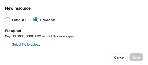 Upload file