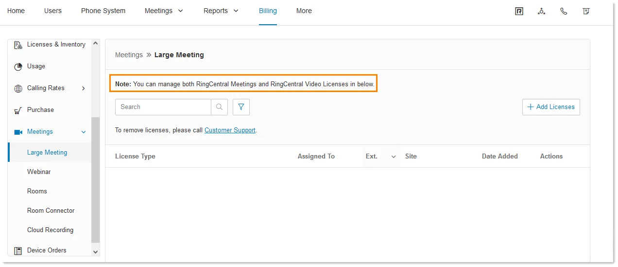 Licenses for both products can be managed in one place.
