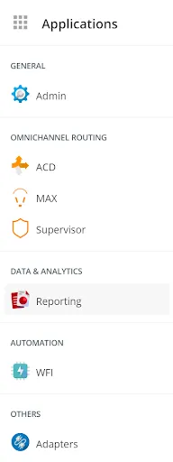 View image of the new Contact Center app selector