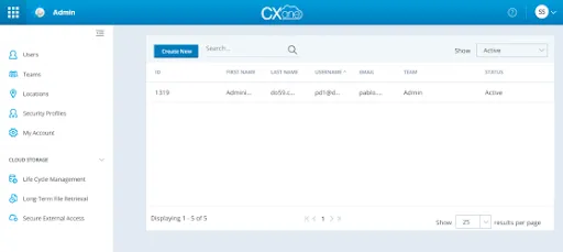 View image of the new Contact Center title bar and side navigation