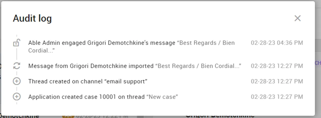 Case management: Cases will be generated when a conversation thread is started (beta)