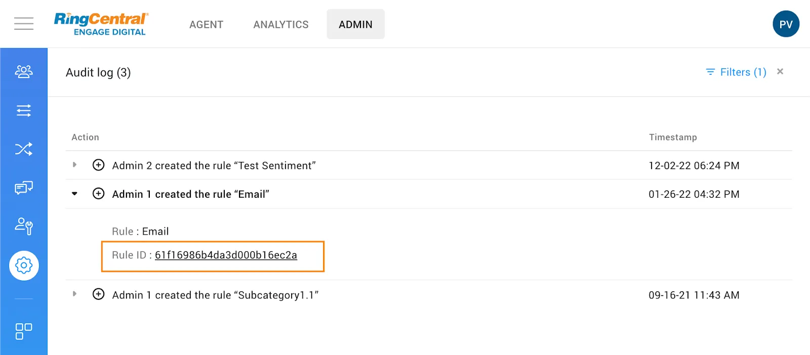 Admin: Improved display for rules engine events in the audit log
