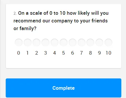 Improved display of a single-line radio-group question in Engage Surveys