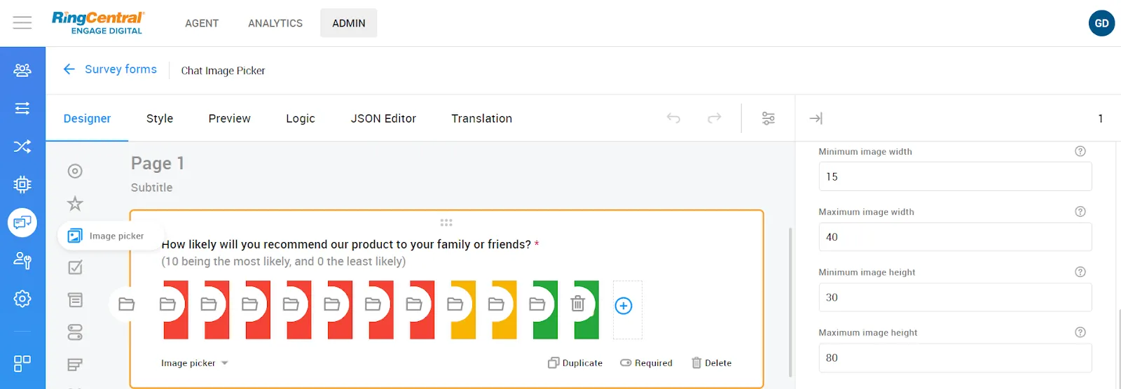 Added image picker question type to Engage Surveys