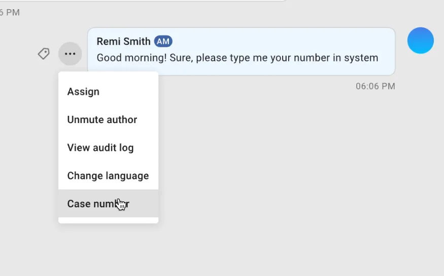 Added ability to input existing case number in a thread (Beta)