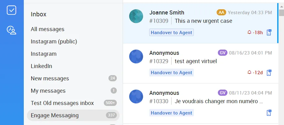 Added display of case number in thread listing (Beta)