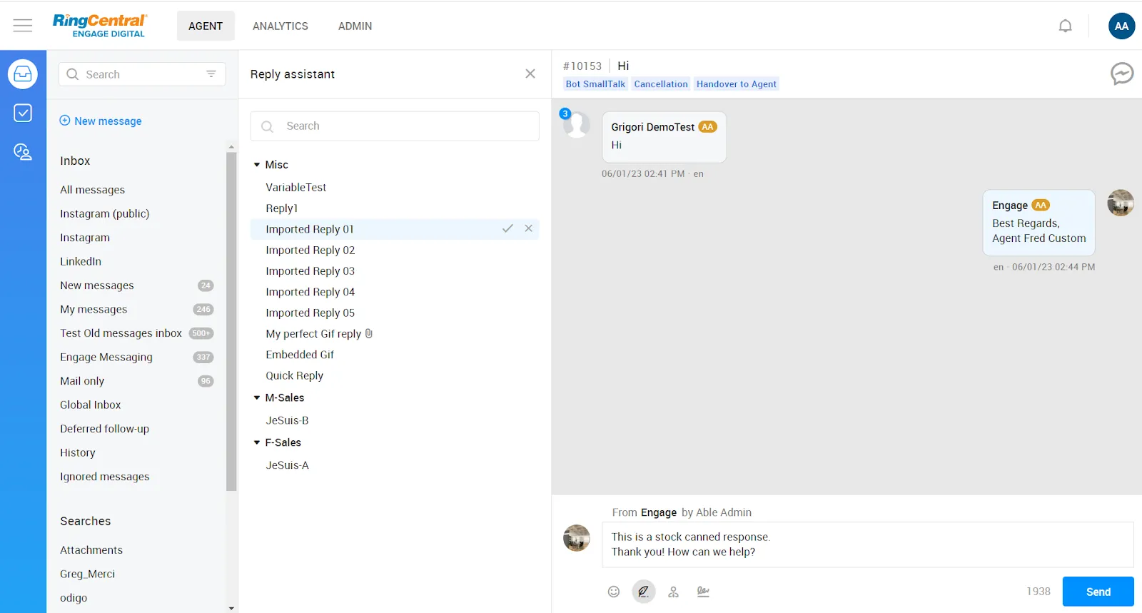 Added Reply assistant feature to Inbox mode