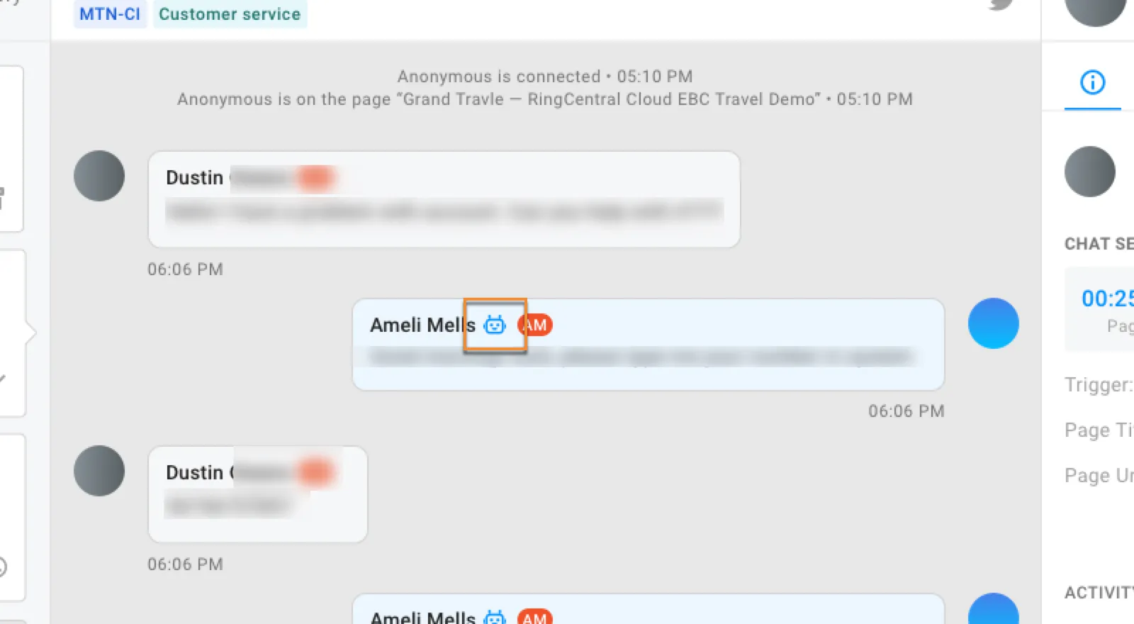 Added the Virtual Agent icon next to Virtual Agent names in messages for Folder mode and Task mode