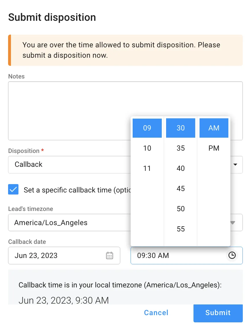 Date time selector