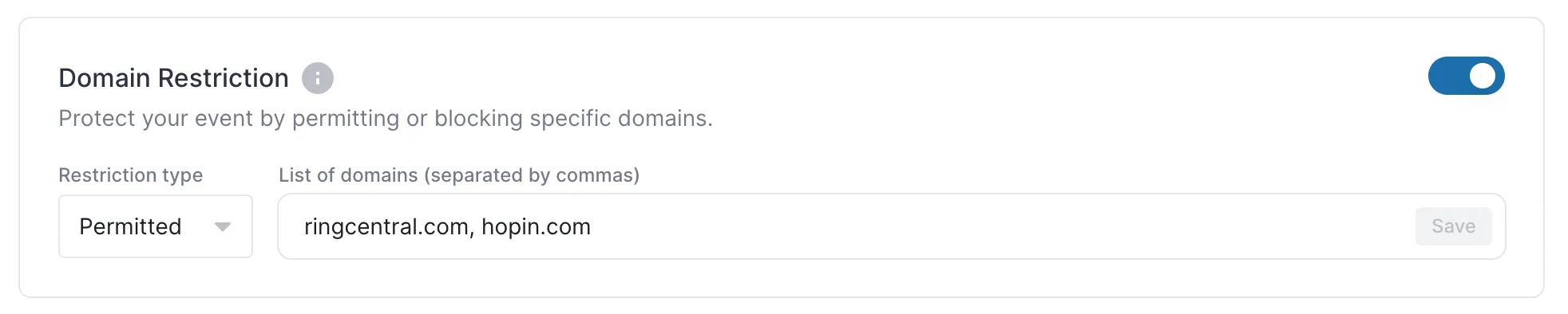 Domain restriction