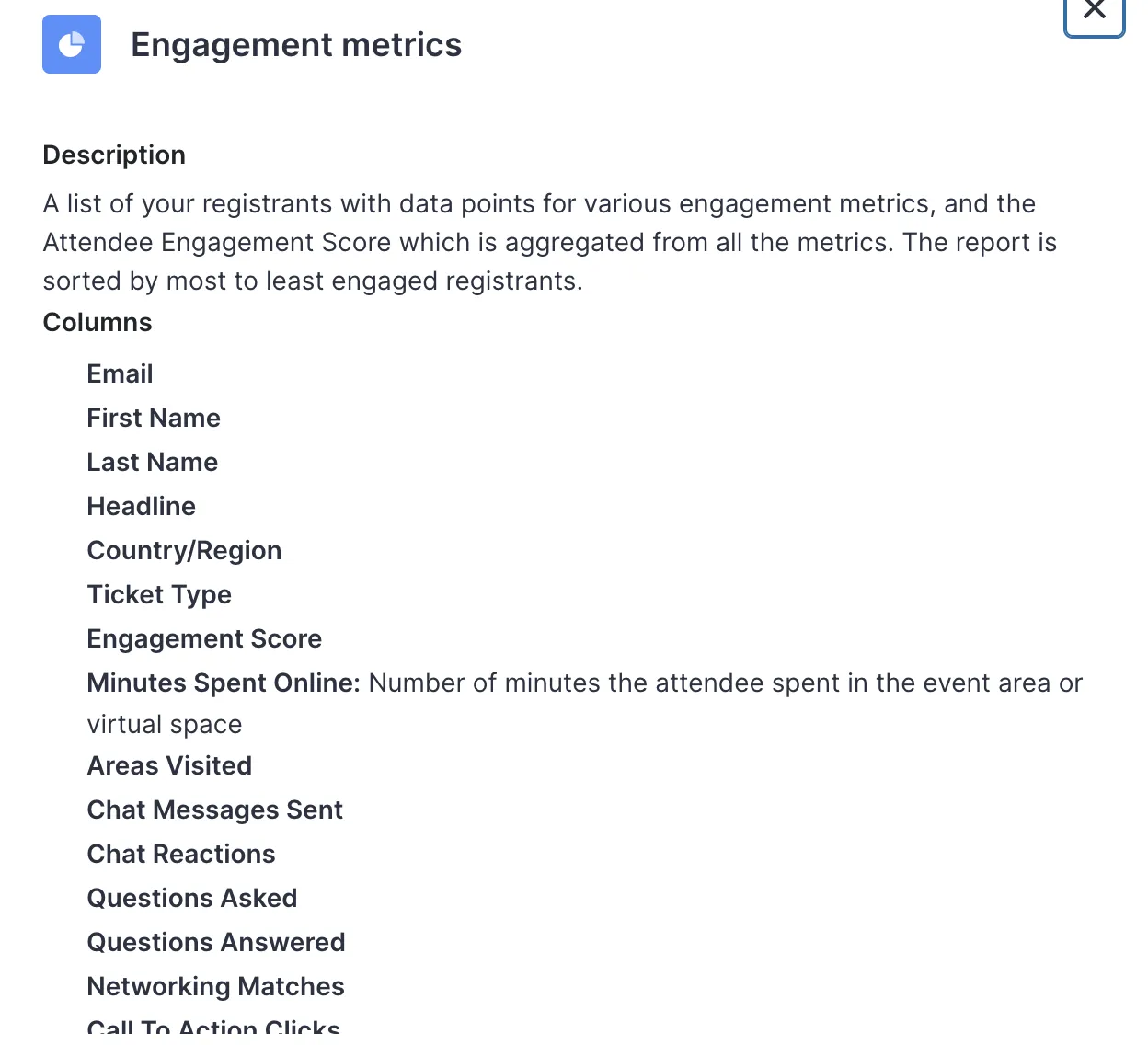 Attendee Engagement score