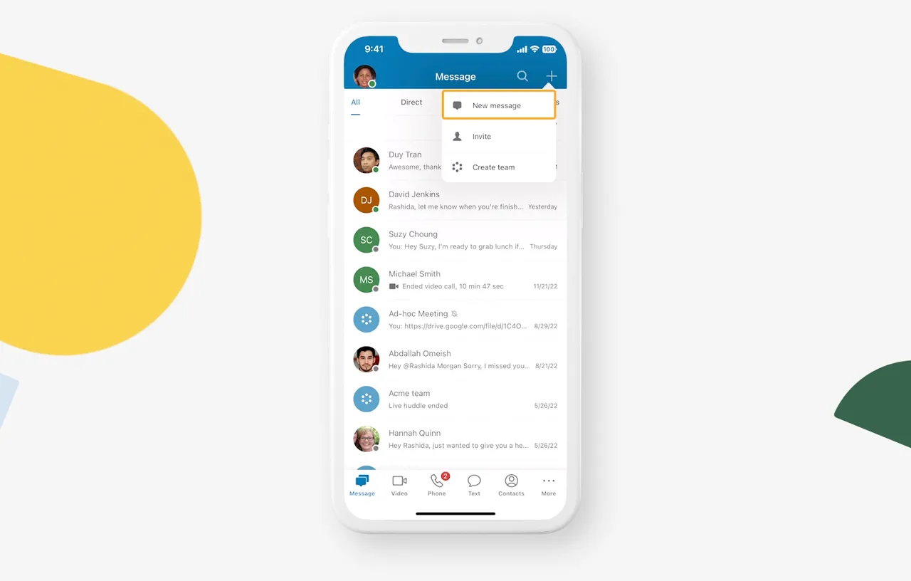 Send and receive RingCentral messages