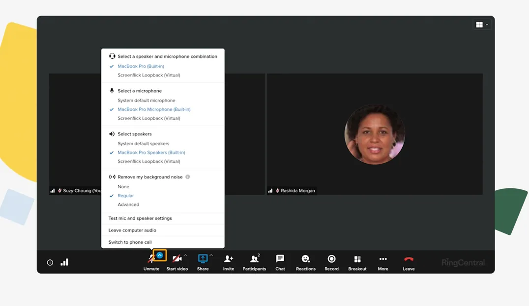 Video attendee controls