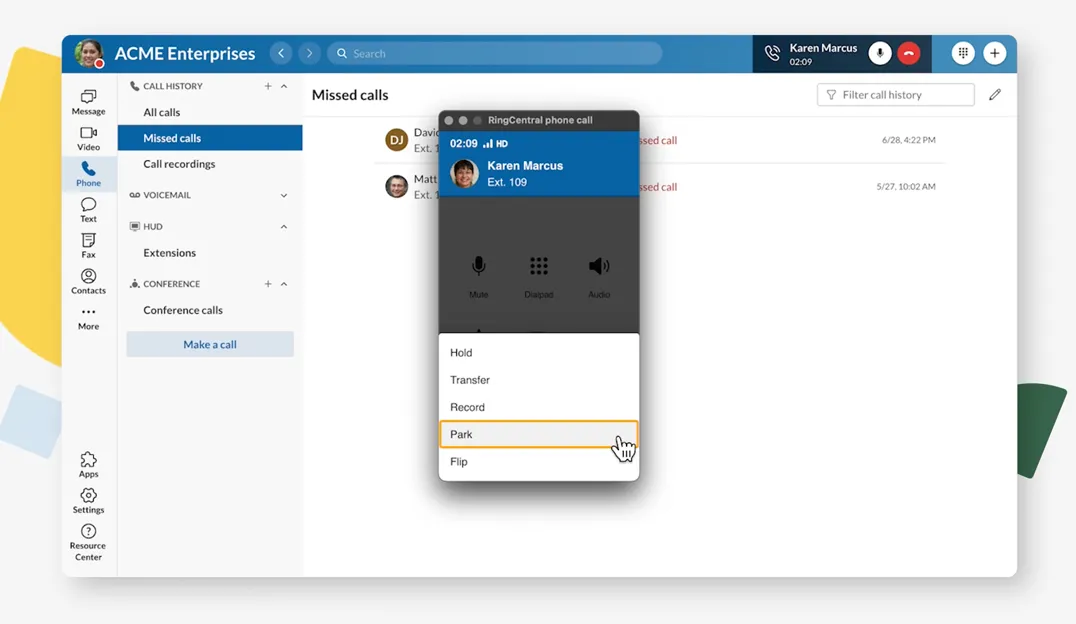 Active call management