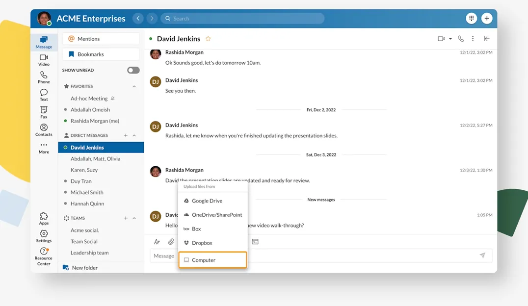 Attach files from cloud storage